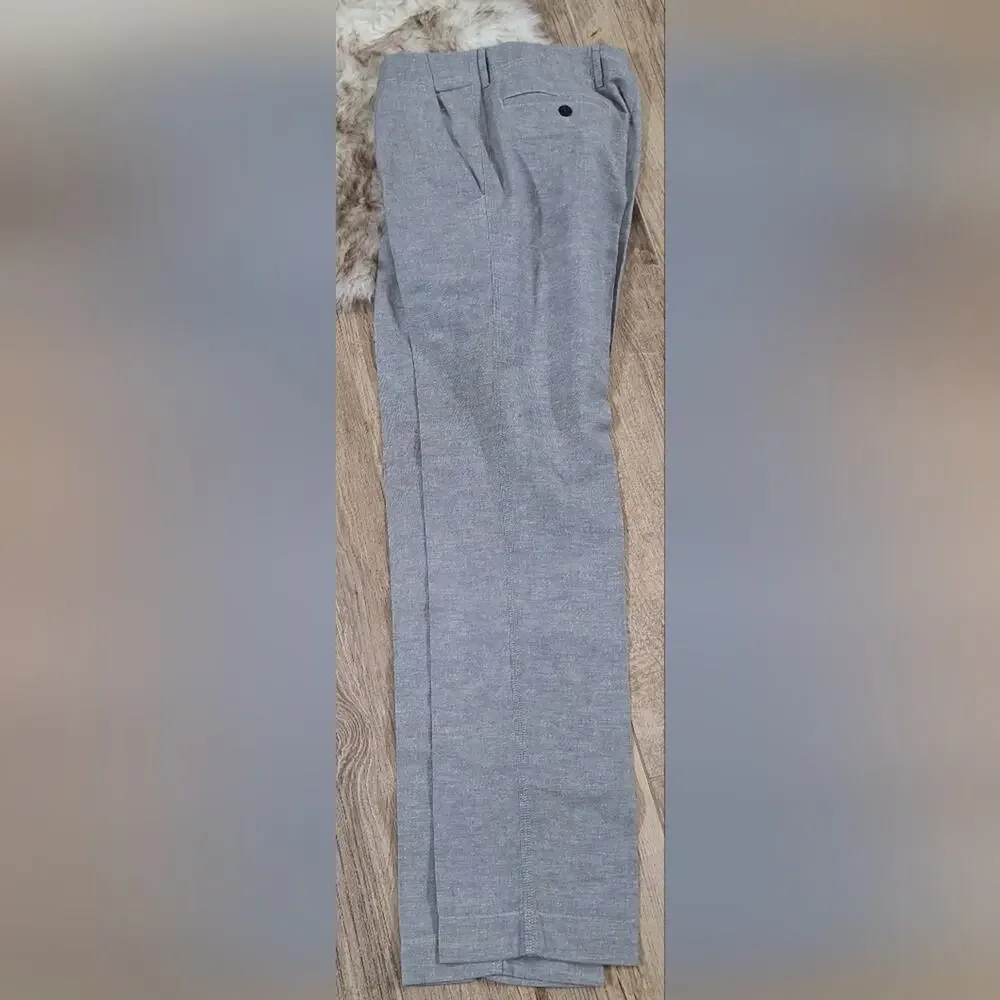 Banana Republic Gray Multiweave Linen Trousers Sz 33 #987